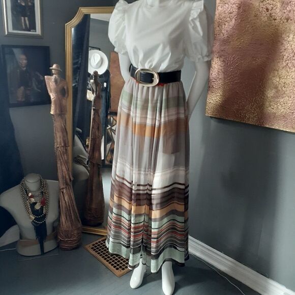 Guess By Marciano Chiffon Maxi Skirt - Picture 11 of 12